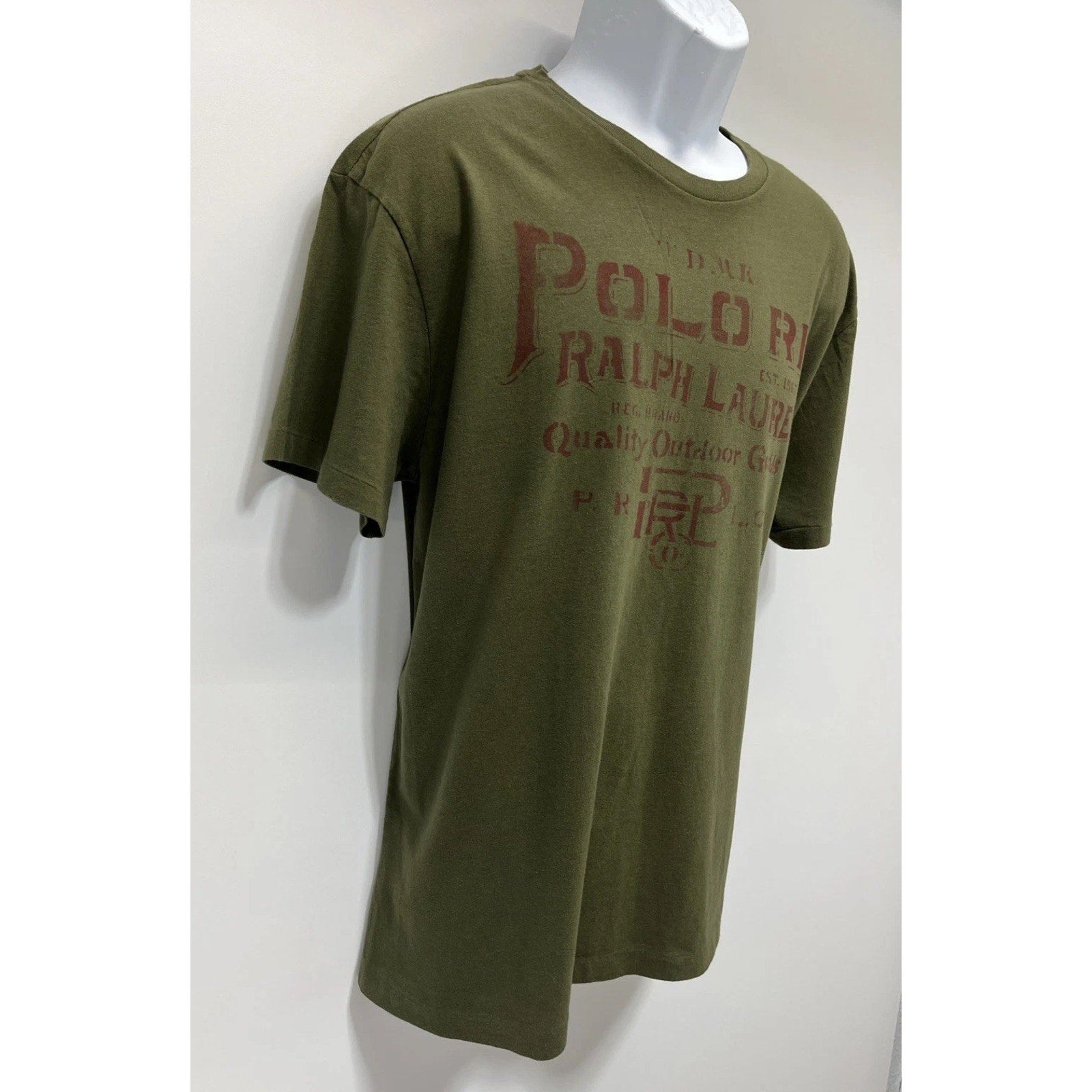 Polo Ralph Lauren Quality Outdoor Goods T-Shirt M Y2K Green