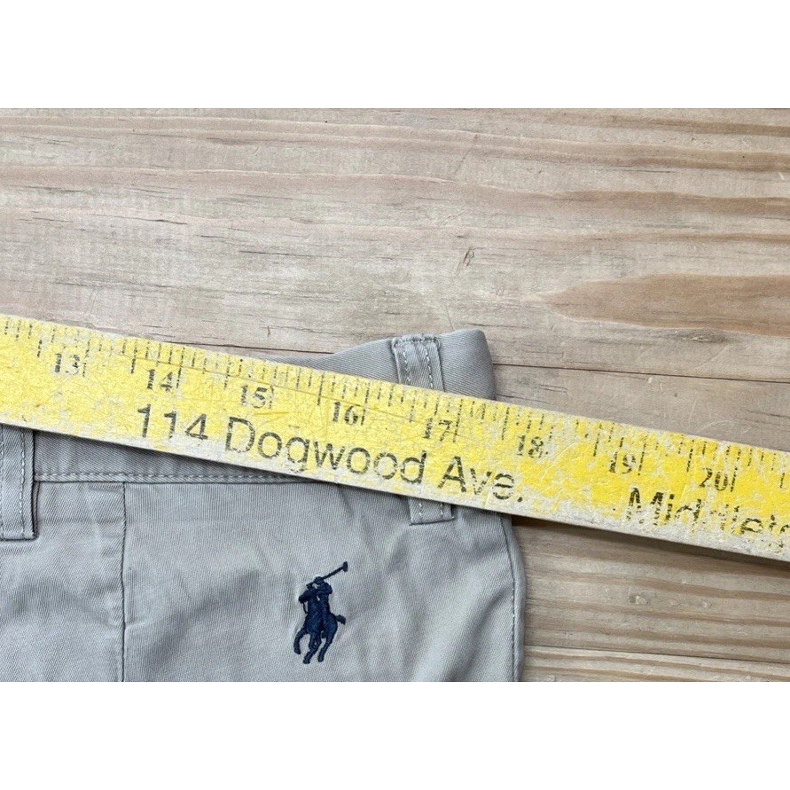 Polo Ralph Lauren Chino Shorts Mens 36 Khaki Blue Pony Prospect Classic Fit