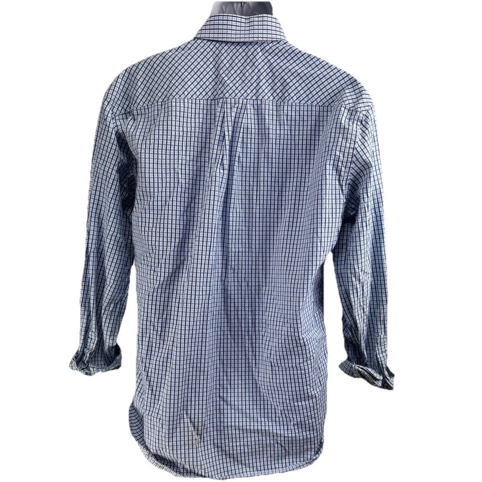 Tommy Hilfiger Men's Button Dress Shirt Regular Fit Long Sleeve Blue Medium