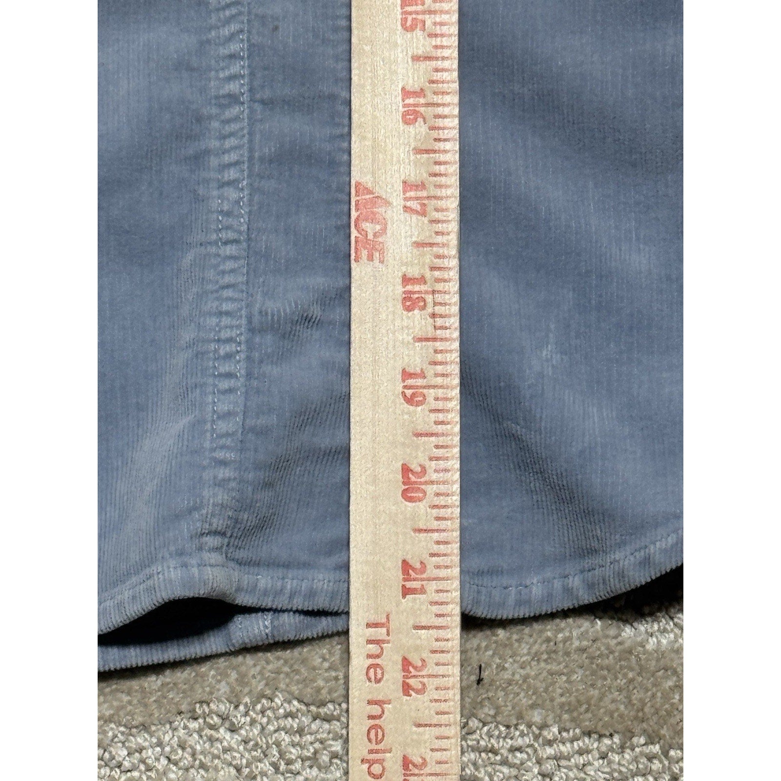 Womens Small Light Blue Stretch Corduroy Snap Front Shirt Jacket Fitted Western