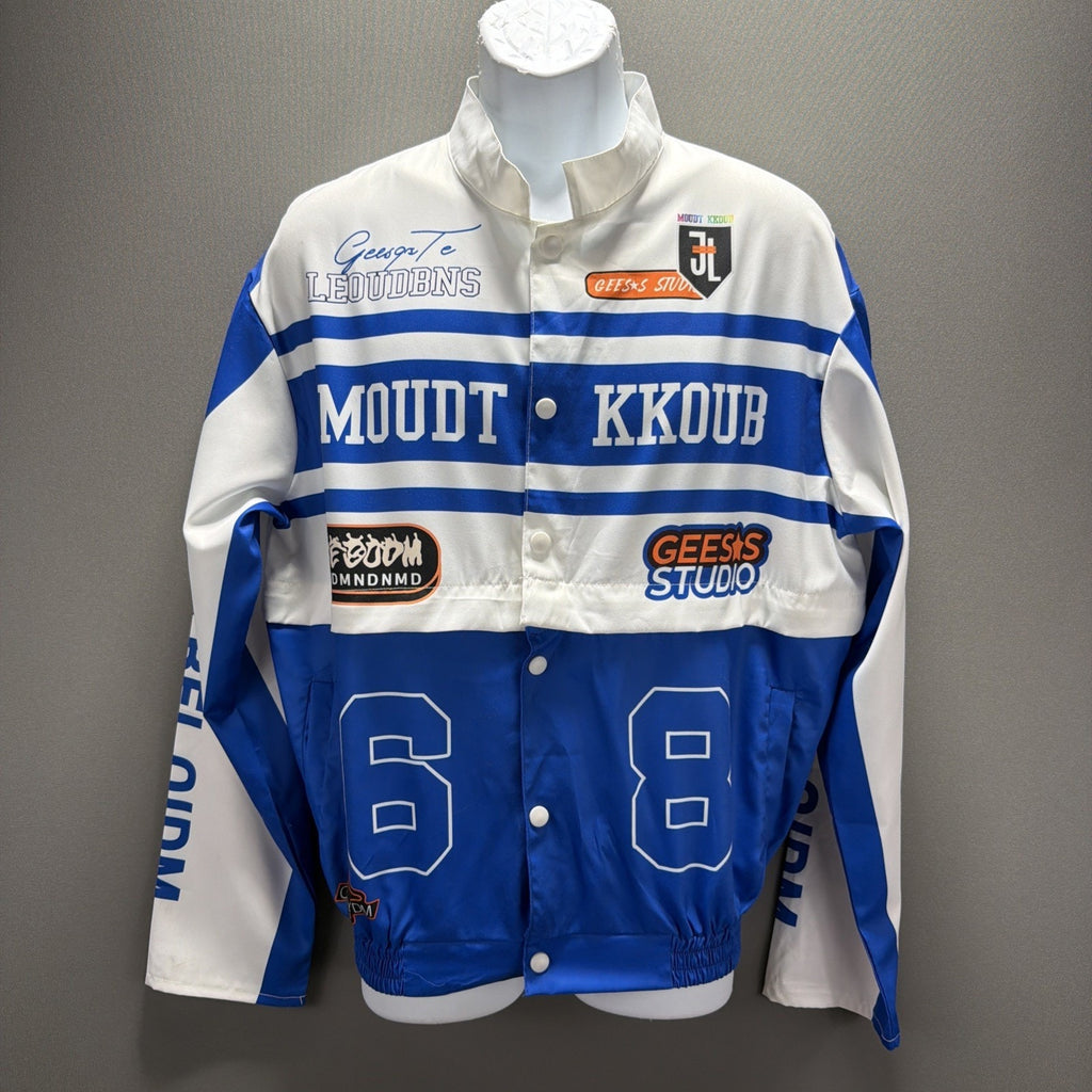Moudt Kkoub Racing Team Jacket Sz XL Patch Bikercore Moto