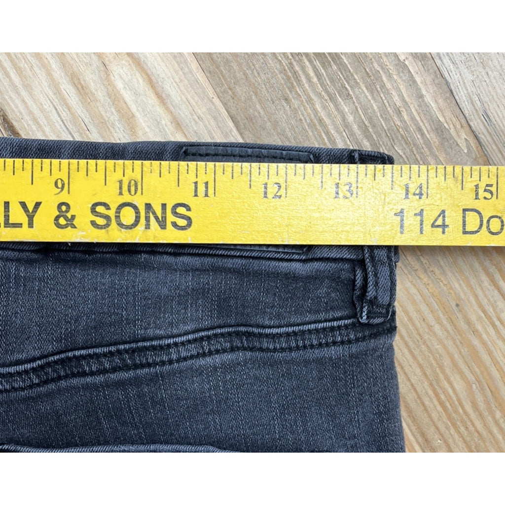 American Eagle Forever Soft Distressed Super High Waist Jeans 6 Jegging Black