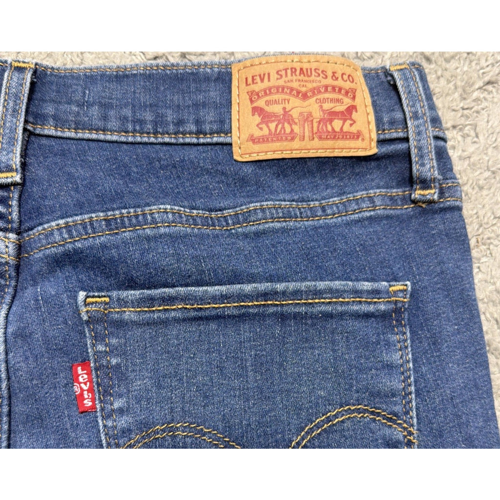 Levis 720 High Rise Super Skinny Jeans Womens 29 Blue Denim Medium Wash Stretch