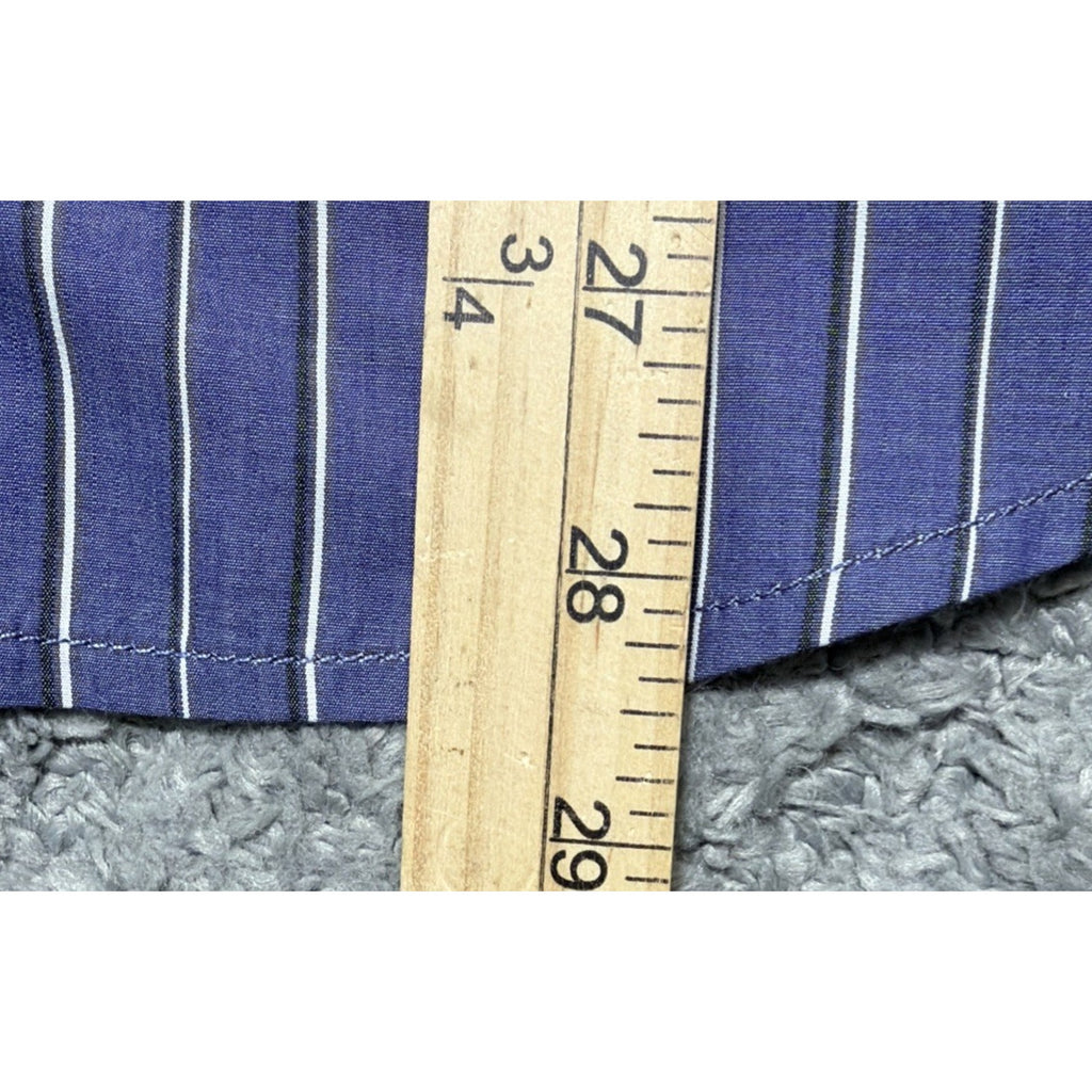 J Crew Shirt Womens 16 Blue Poplin Button Up Garçon Classic Fit Long Sleeve
