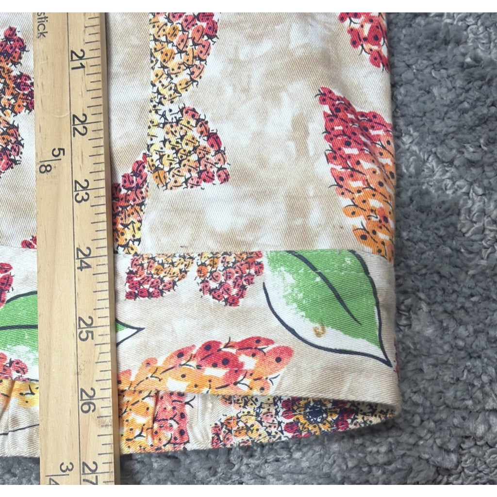 Alfred Dunner Jacket Womens 18 Colorful Floral Ladybird Button Up Long Sleeves