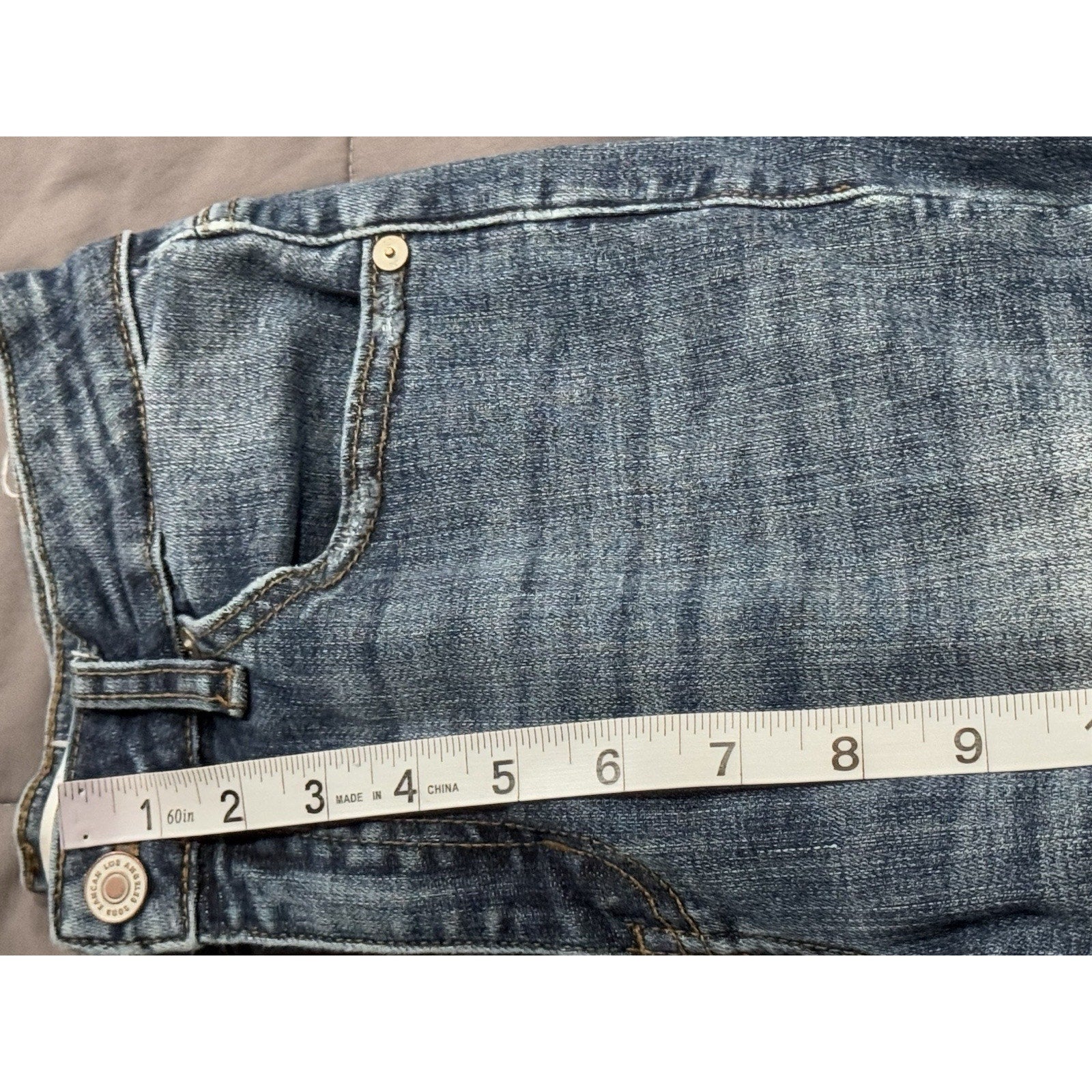 Kancan Skinny Jeans Women's 3/25 Cotton Blend Distressed Holes Stretch Denim Blue