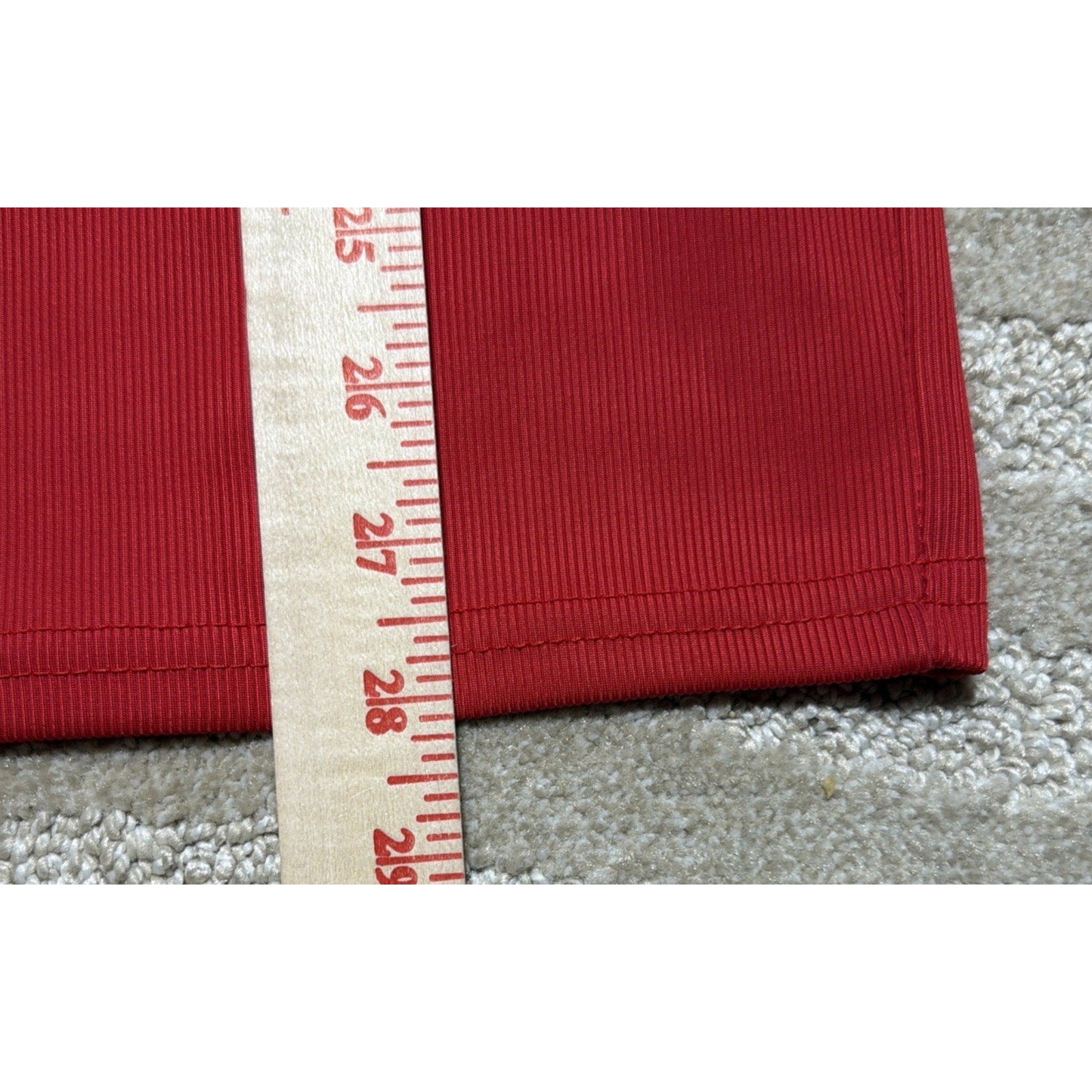 Vinatge PRESTIGE Men's XL Activewear T Shirt Stretch Red Ribbed Panels Made USA
