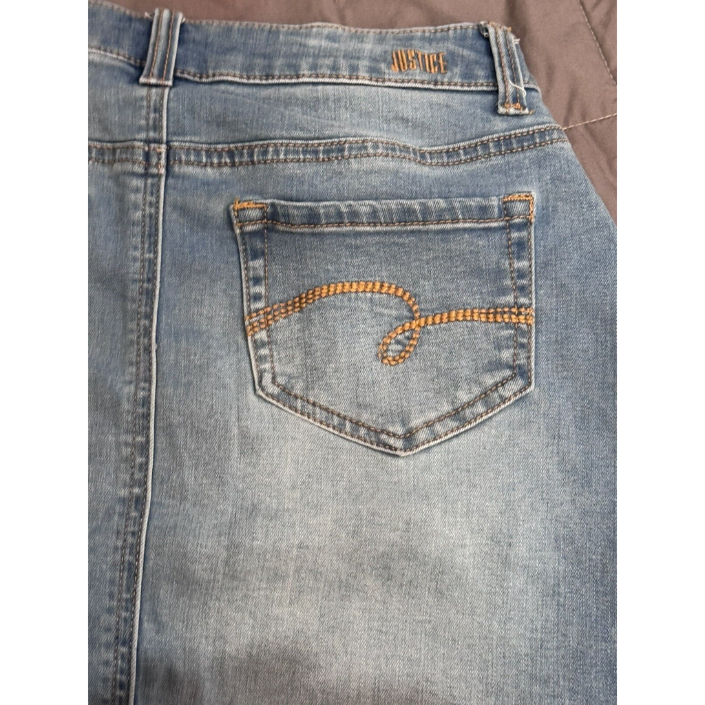 Justice - Denim Skort - Size 12- With Pockets - NWOT Button Front