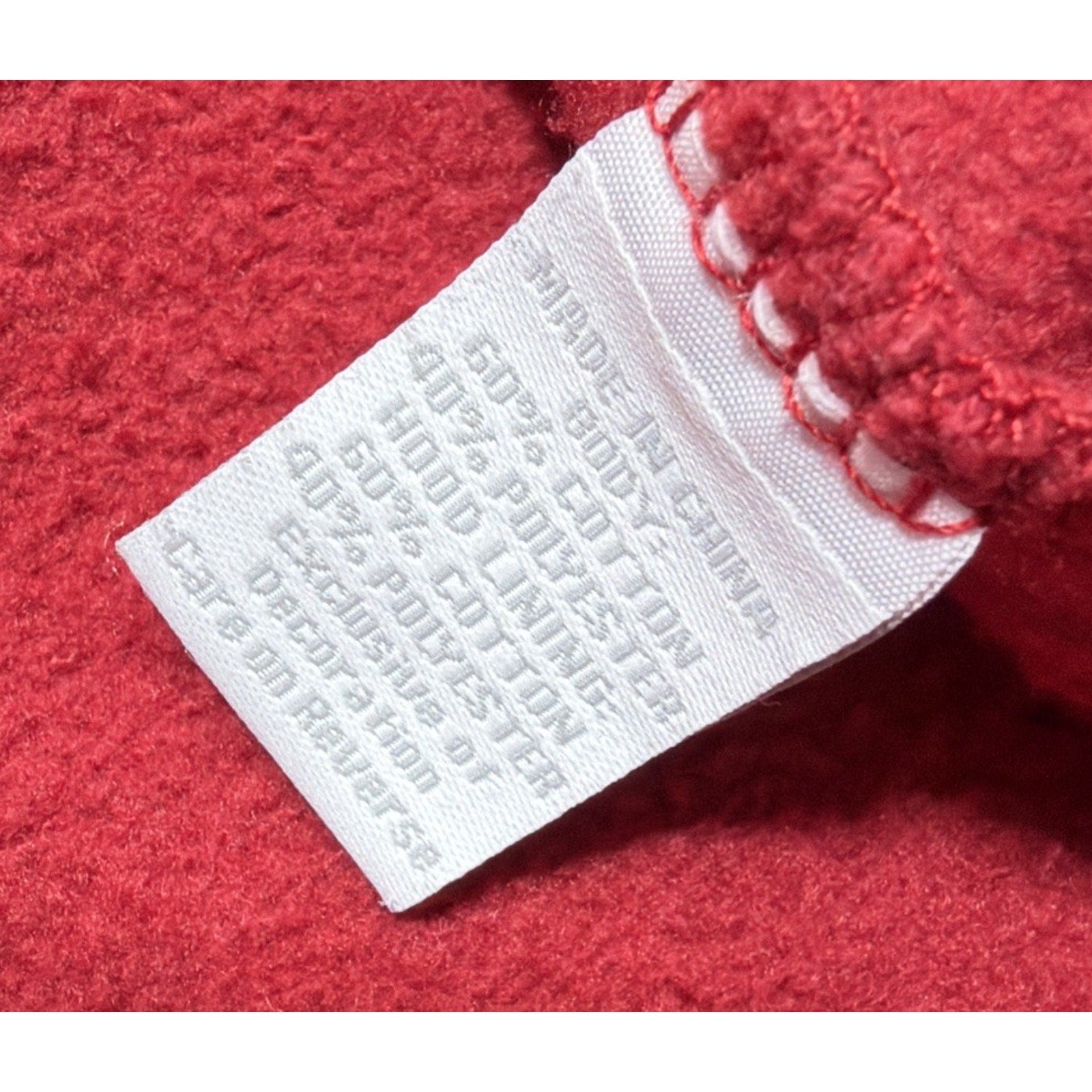 Indiana University Fleece Hoodie XXL Red Pullover Sweatshirt Stitched Top World