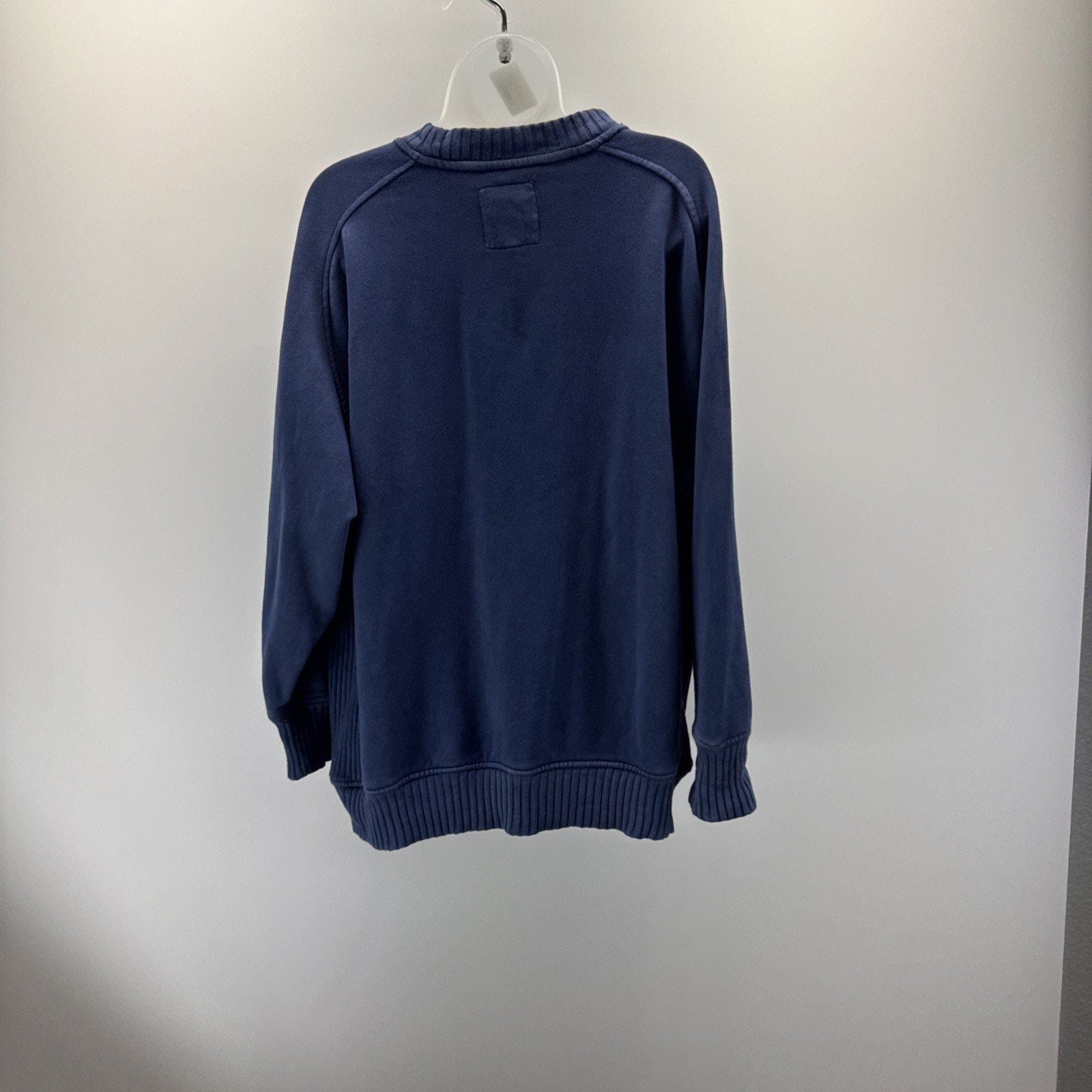 Aerie Womens Checked Out Graphic Print Crew Neck Oversized Sweatshirt Size Small