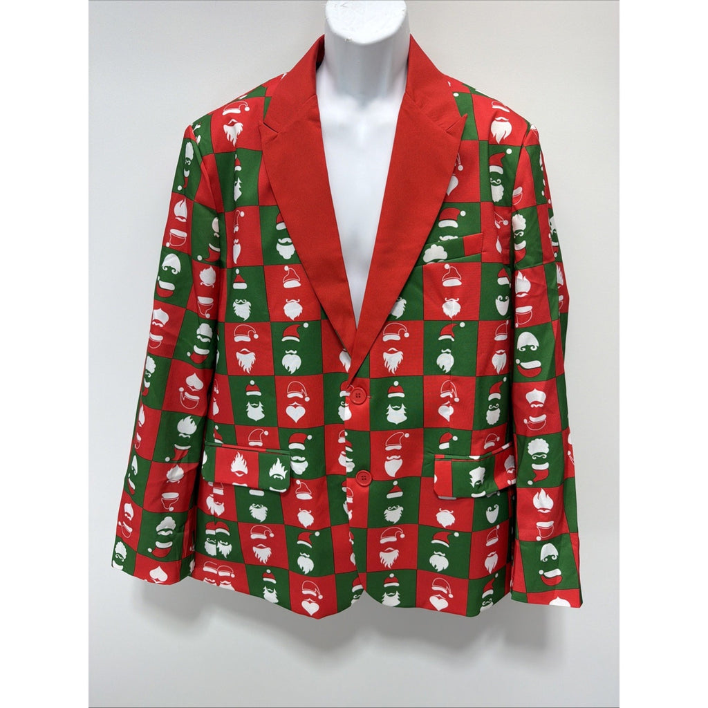 You Look Ugly Today Christmas Sport Coat Santa Novelty Men’s Size L New