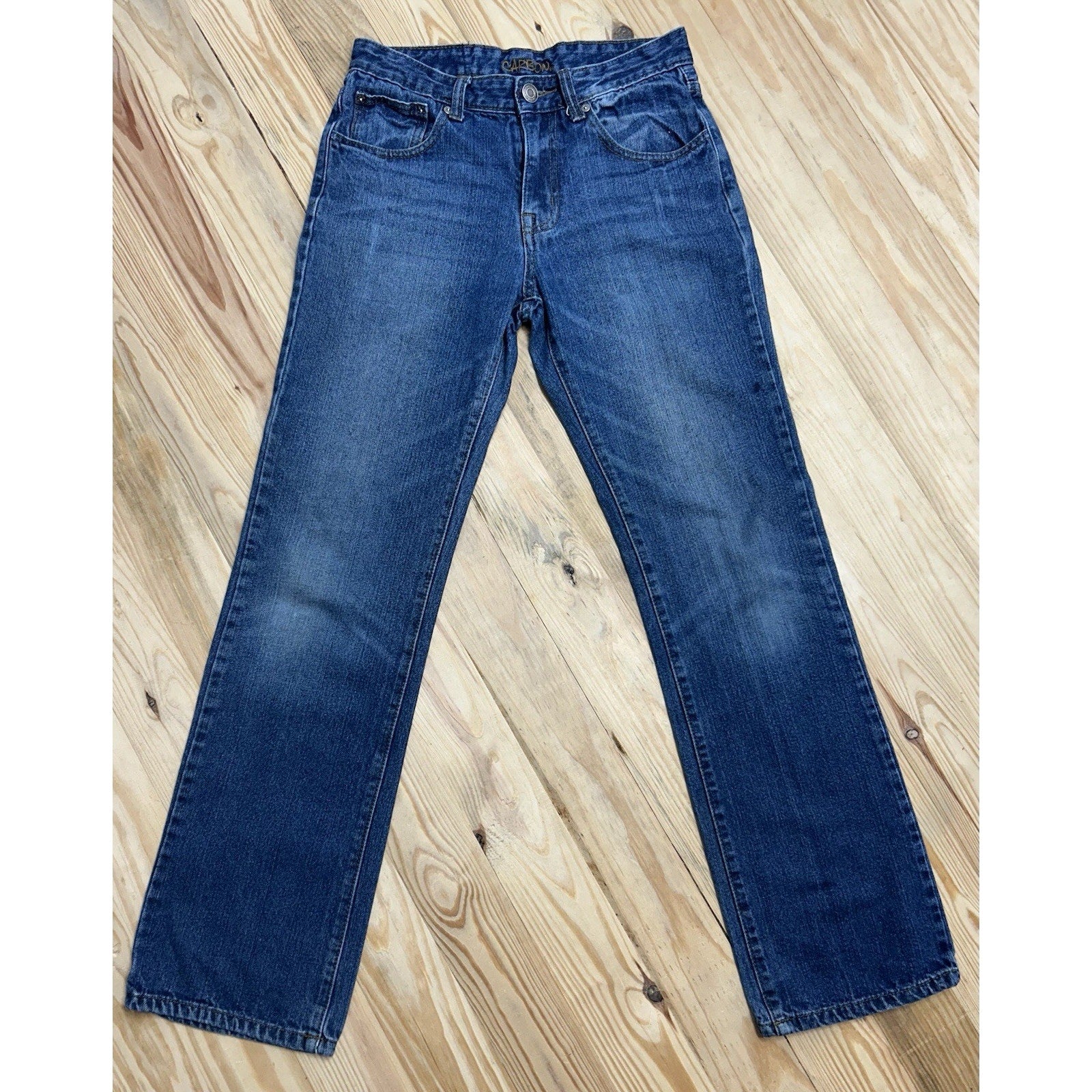 Carbon Boot Cut Jeans Men's 28x32 Blue Denim Streetwear.