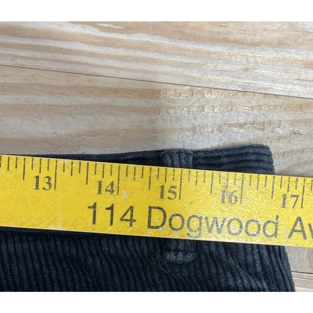 Jones New York Sport Stretch Corduroy Jeans Women Size 14 Black Straight Leg