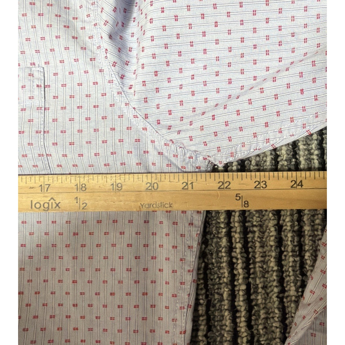 Gap Shirt Mens M Slim Fit Dress Microdot Blue Long Sleeve Collared Button Up