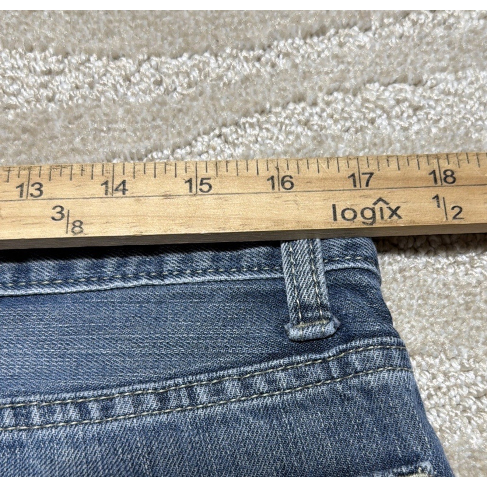 Apt. 9 Straight Fit Jeans Mens 34x32 Blue Medium Wash Denim Pants Workwear
