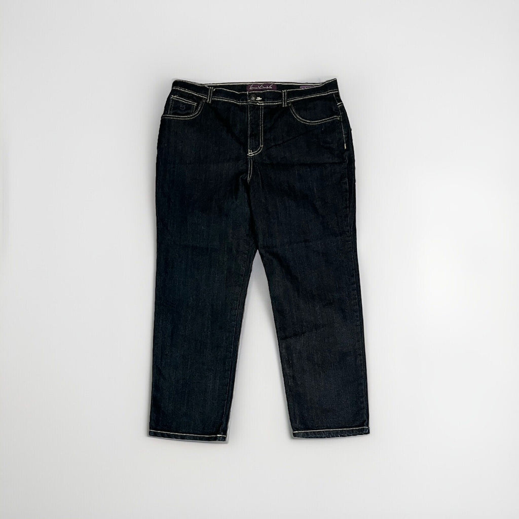 GLORIA VANDERBILT Jeans New Size 16P Amanda Classic Fit Dark Wash 27" Length