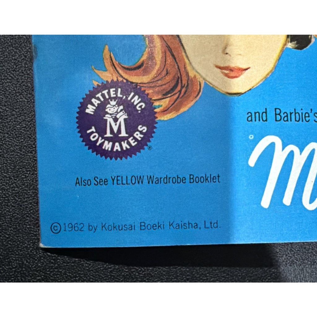 Vintage 1962 Booklet Mattel Barbie and Ken and Midge Clothes