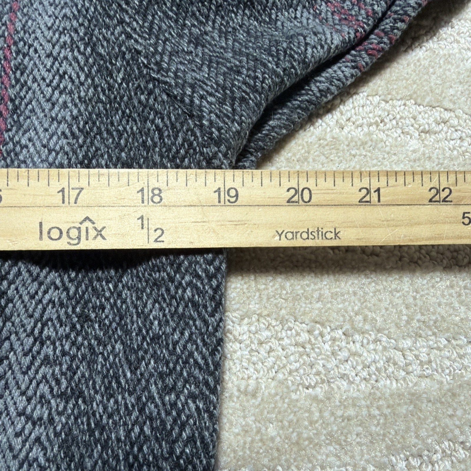 Original Senor Lopez Mens Baja Hoodie Rug Poncho Size Small Gray and Red