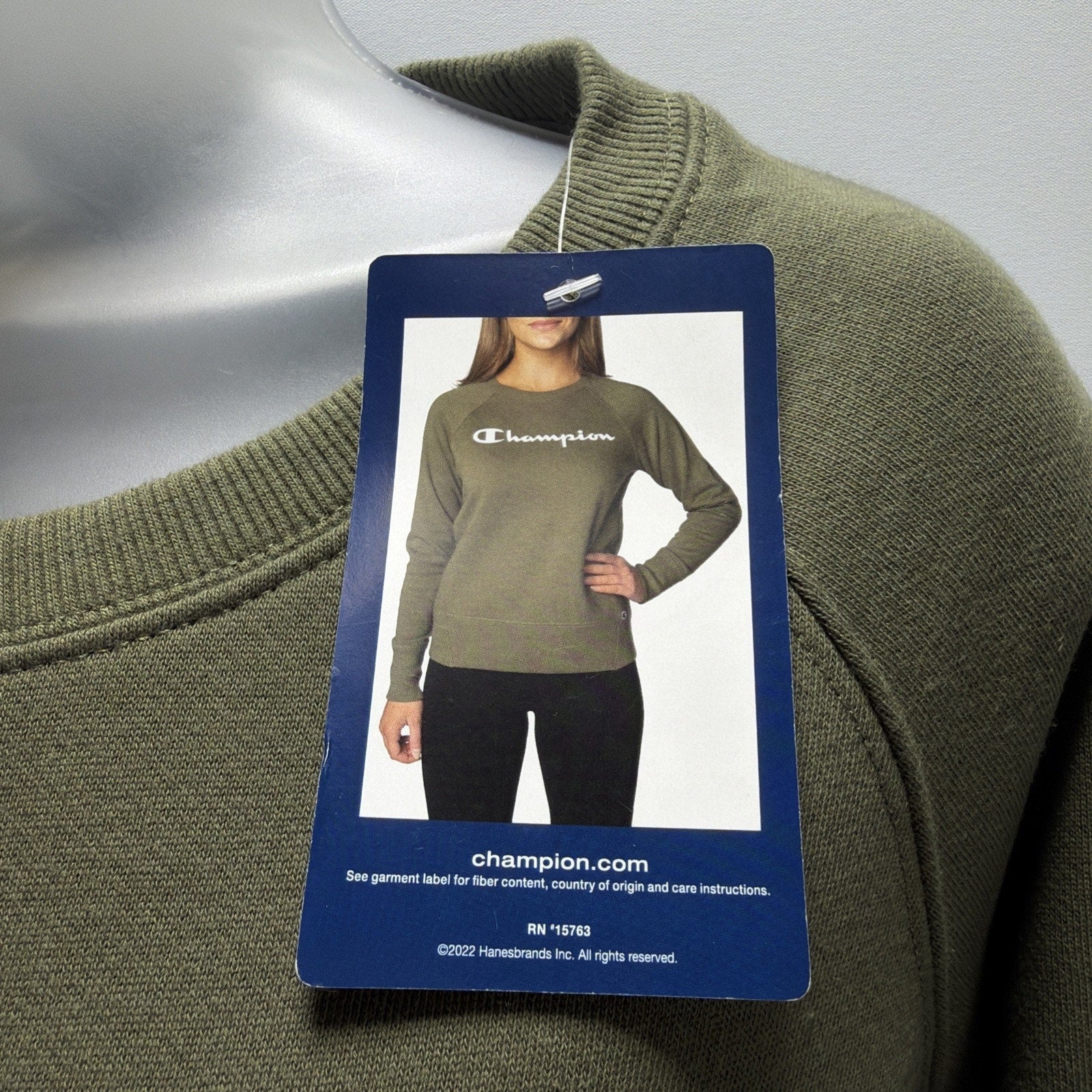 Champion Womens olive green pull over Super Soft Fleece sweater size Large NWT