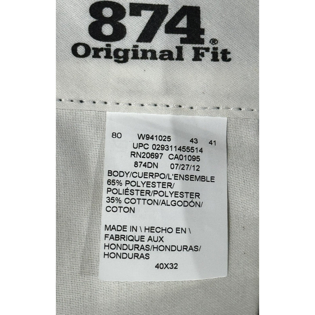 Dickies New 874 Flat Front 40 X 32 NWT Navy Blue Twill Pants Work Wear Pockets