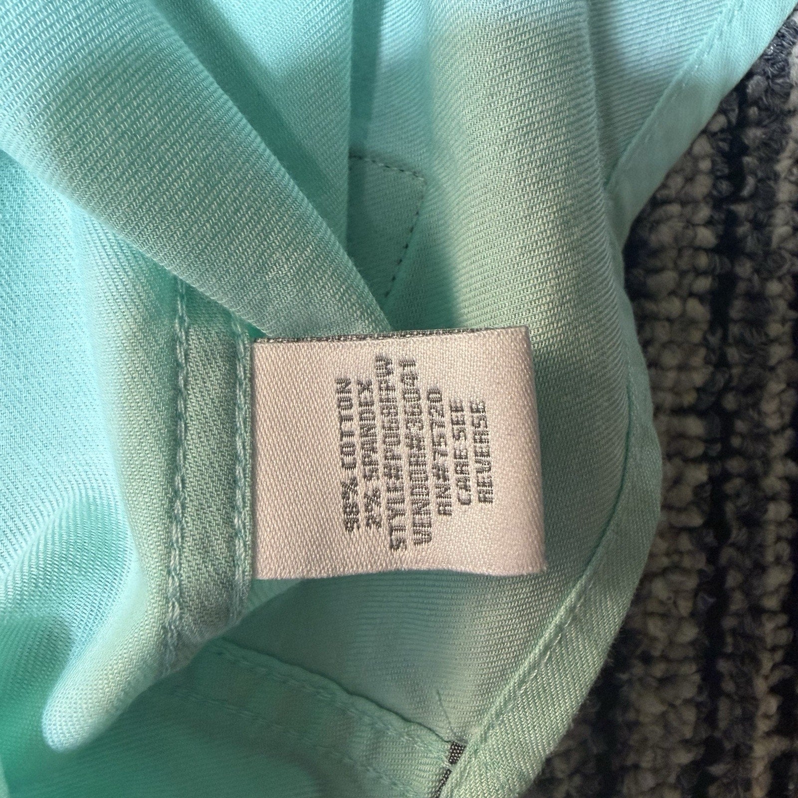 Outpost Makers Mens L Mint Green Short Sleeve Button Down Shirt Buckle Casual
