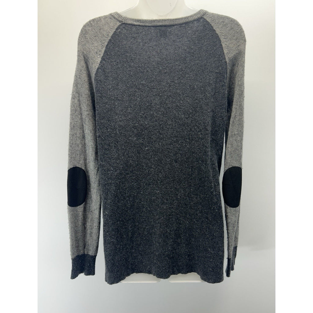 J. CREW Extra Soft Wool Blend Side Buttons Sz Small Sweater Light And Dark Gray