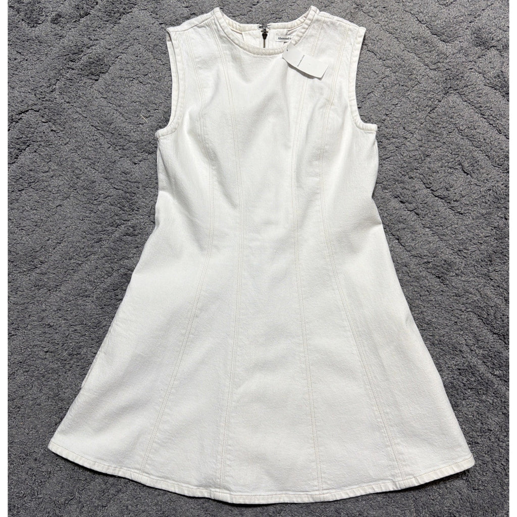 Abercrombie & Fitch Womens M Ivory The A&F Mila Mini Dress NWT