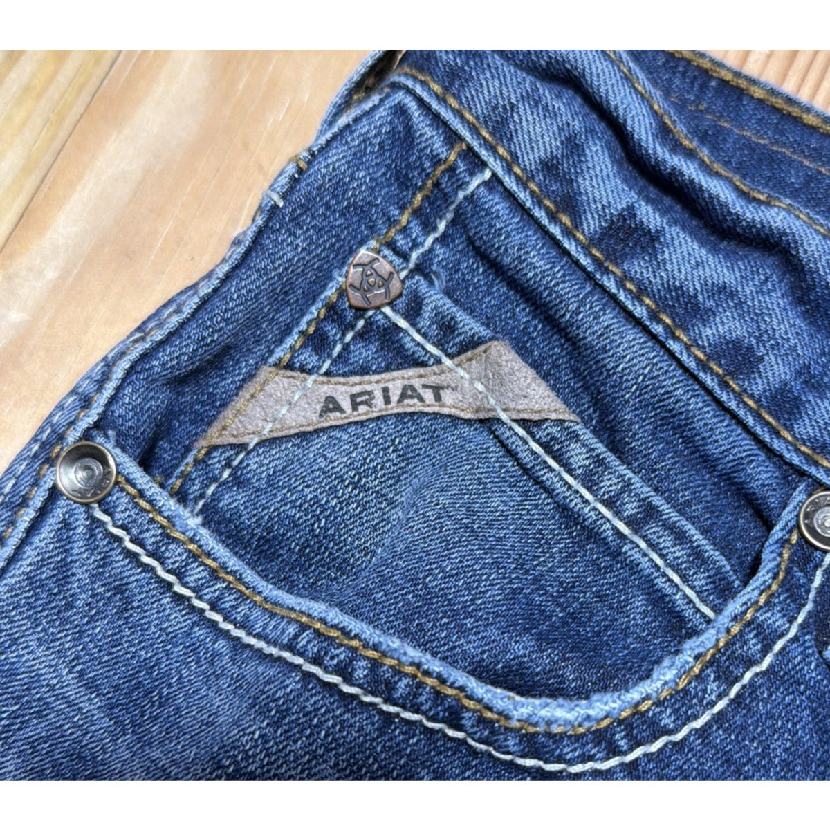 Ariat Mens Jeans 30x32 Blue M5 Straight Leg Madera Stackable Stretch Denim