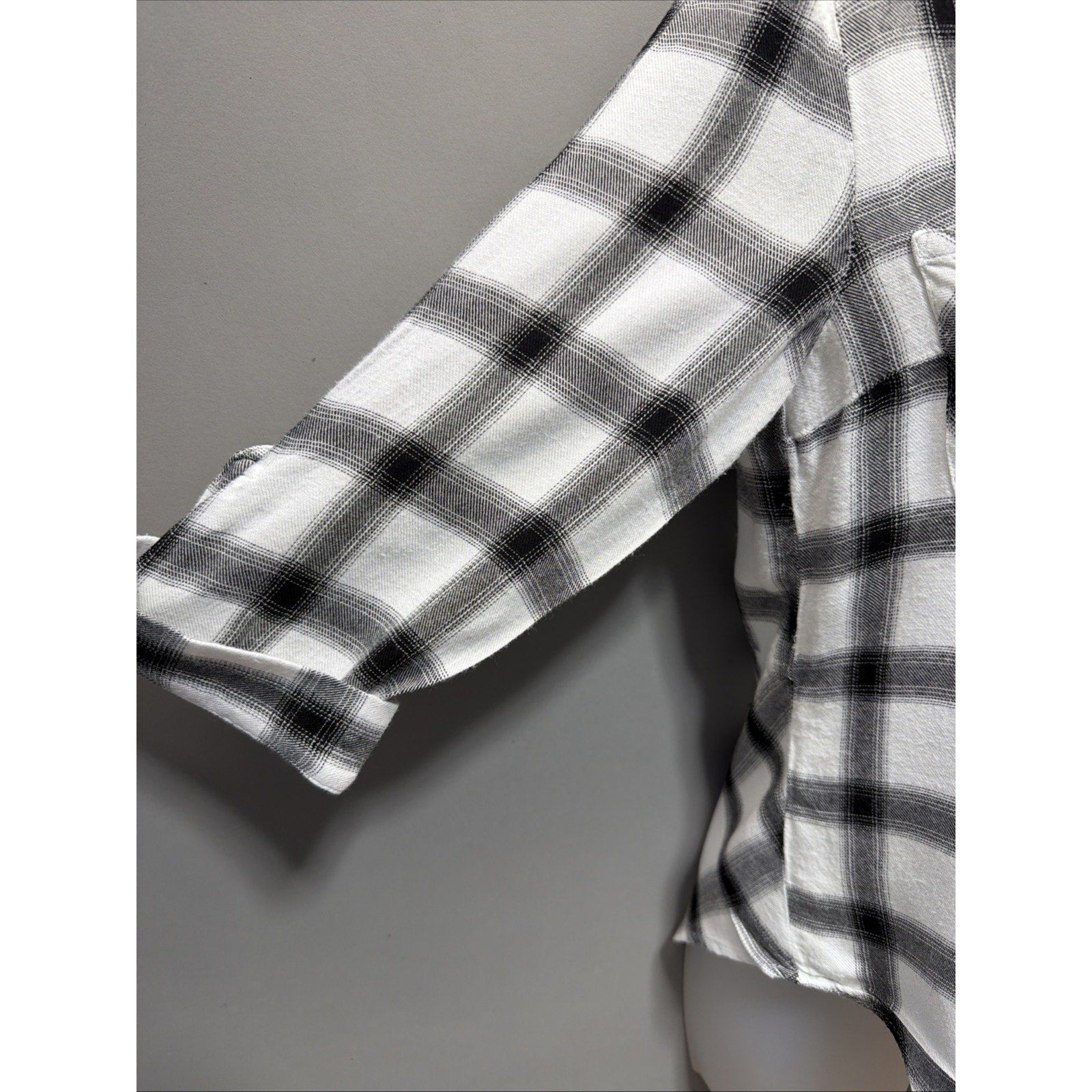 By & By Button Down Shirt Size S Plaid Western Country Hipster Geek