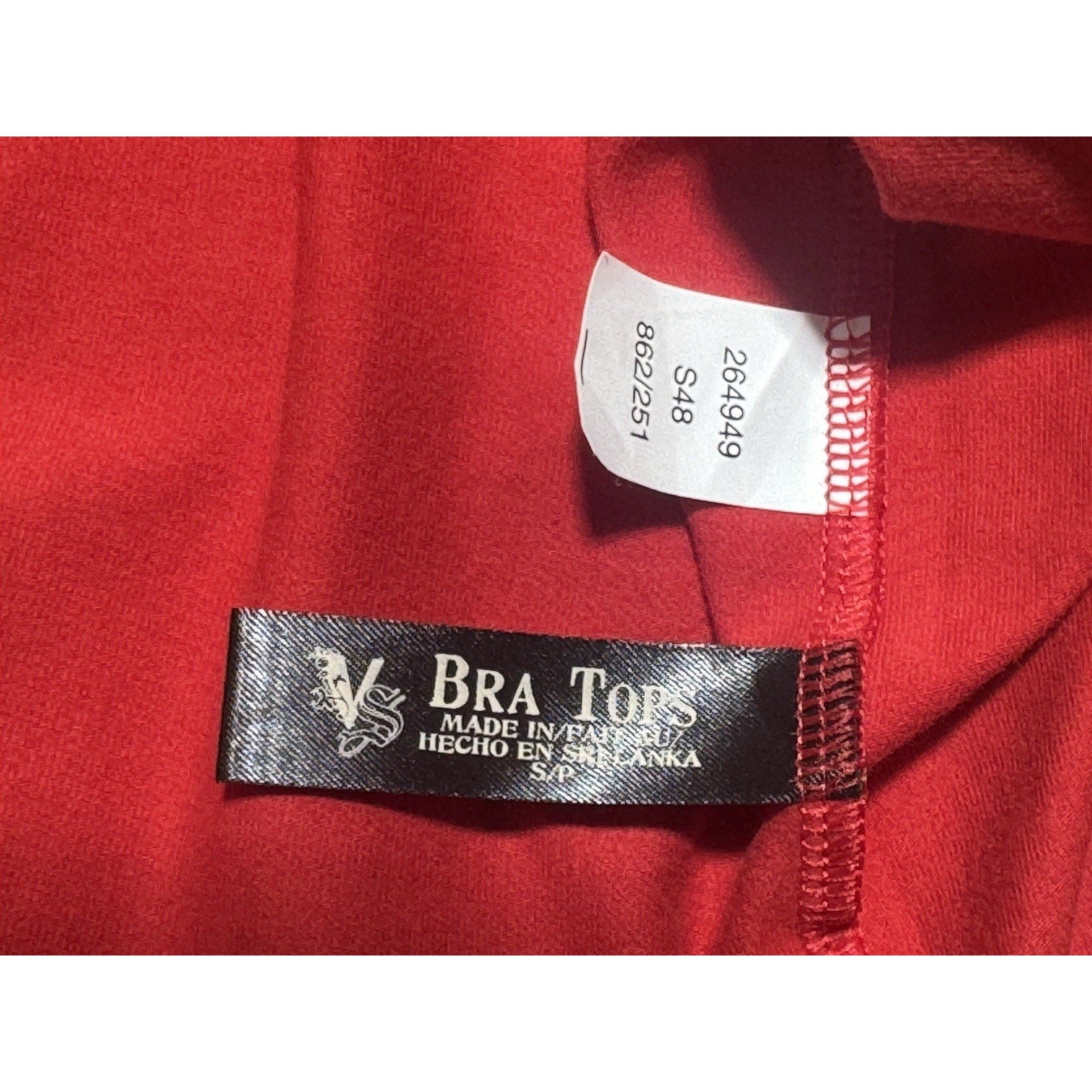 VS Bra Tops Red One Shoulder Bodycon Dress Built-In Bra Stretch Size S
