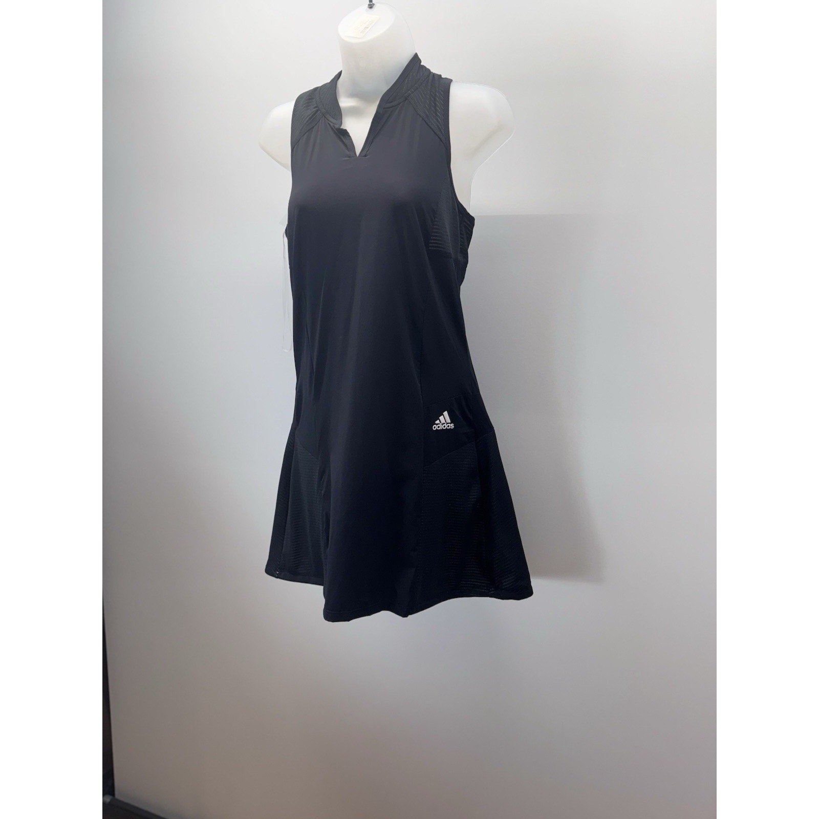 Adidas Sport HEAT.RDY Golf V-Neck Racerback Dress Womens Small Black