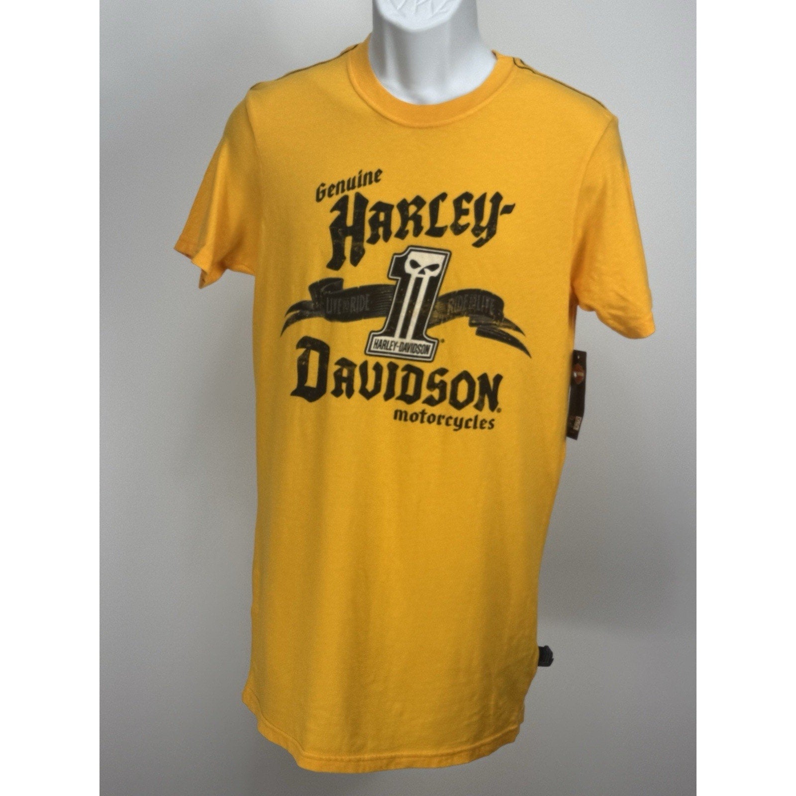 Harley Davidson Yellow T-Shirt Mens Size Small Sturgis South Dakota NWT Willie-G