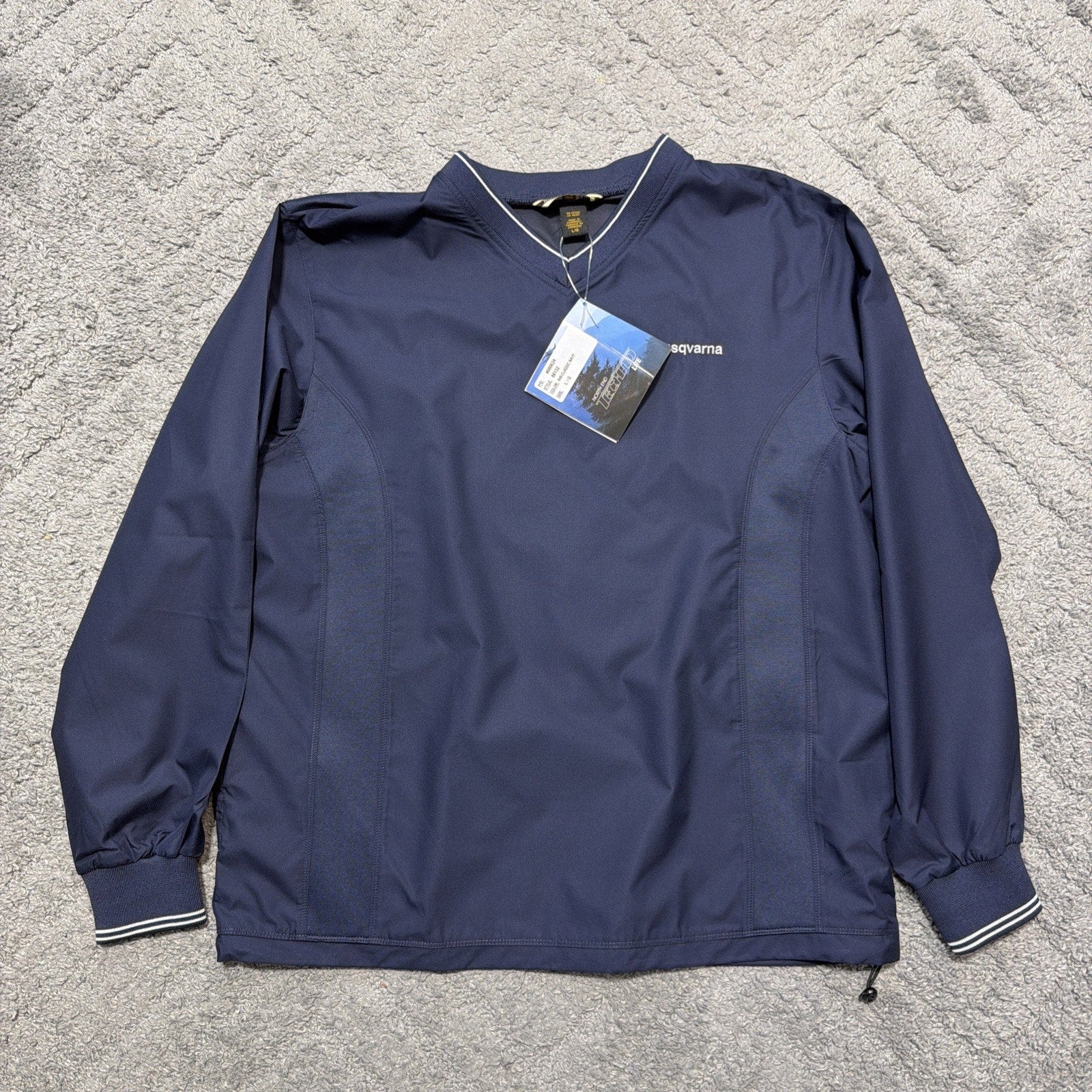 North End Tech Lite Pullover Windbreaker Mens Size L Long Sleeve Husqvarna NWT