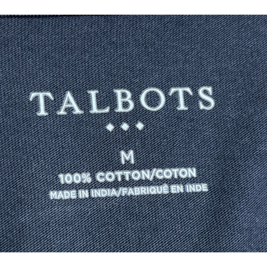 NWT Beautiful Women's M Talbots Black Sequined Design Long Sleeve Knit Top