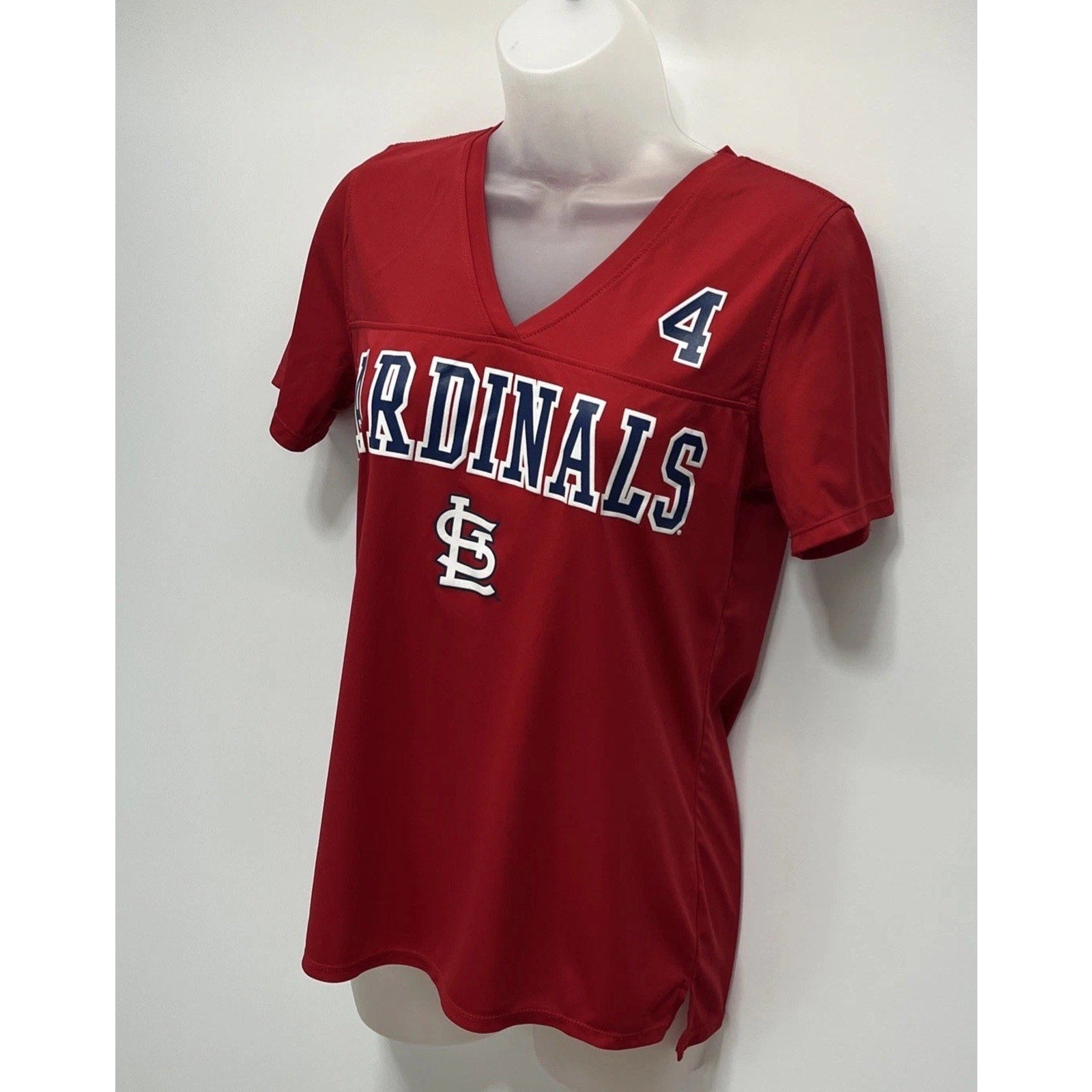 MLB Genuine Merch. Womens Red Cardinals #4 Yadier Molina T-Shirt jersey Size M