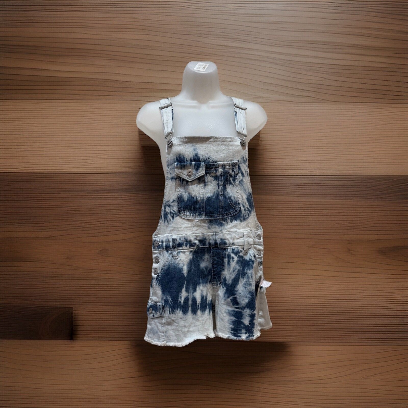 NOBO NO BOUNDARIES JR'S 7/9 TIE DYE SHORTALLS, SHORTS ROMPER NEW WITH TAGS