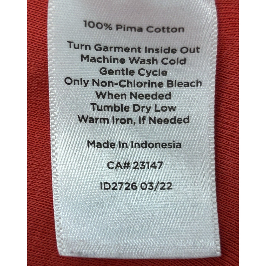 Women's Red Talbots Long-sleeved 100% Pima Cotton Tee EX-LARGE PETITE.