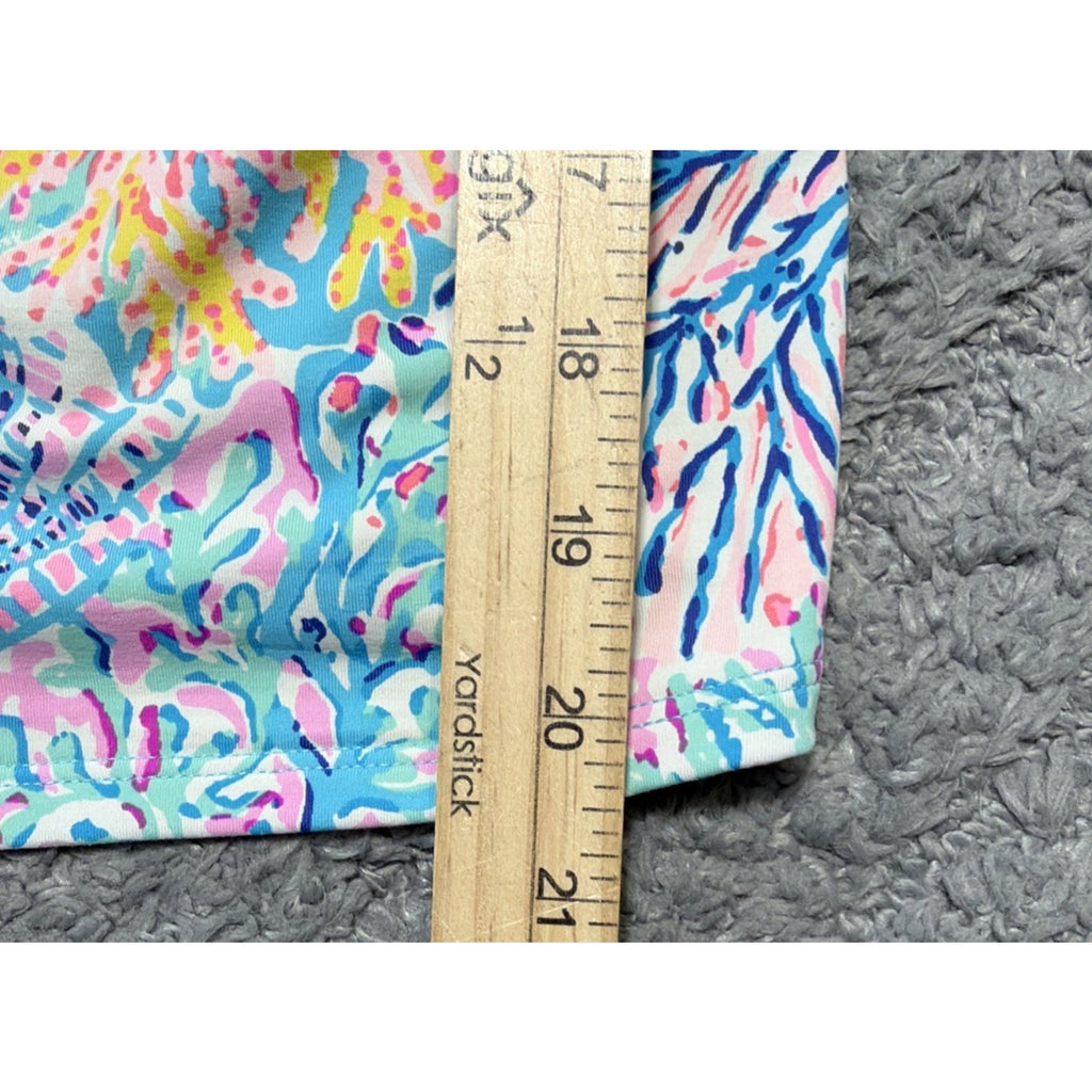 Lilly Pulitzer Tankini Top Womens 2 Pastel Coral Reef Print O Ring Swim Tank