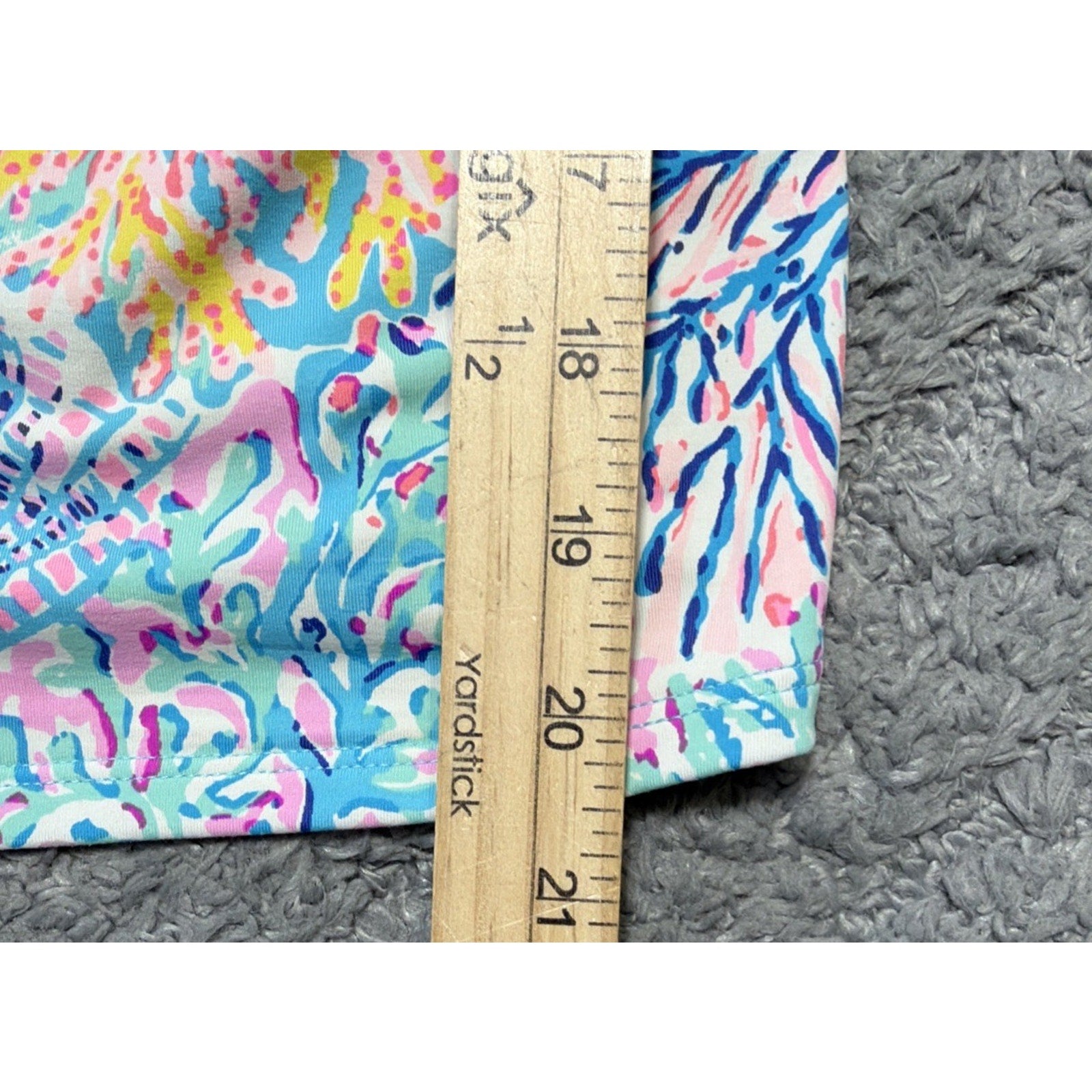 Lilly Pulitzer Tankini Top Womens 2 Pastel Coral Reef Print O Ring Swim Tank