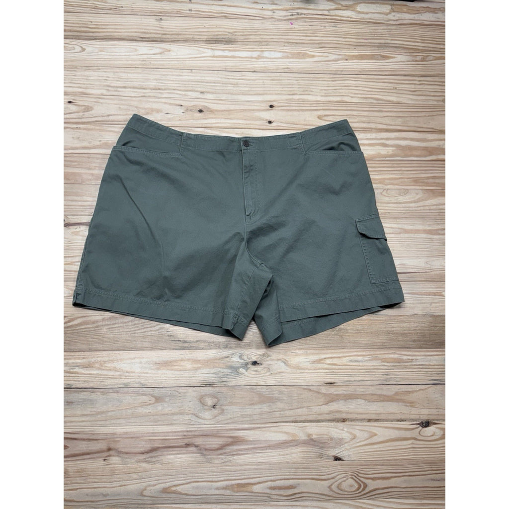 Dress Barn Green Flat Front Stretch Short Women’s Size 24W