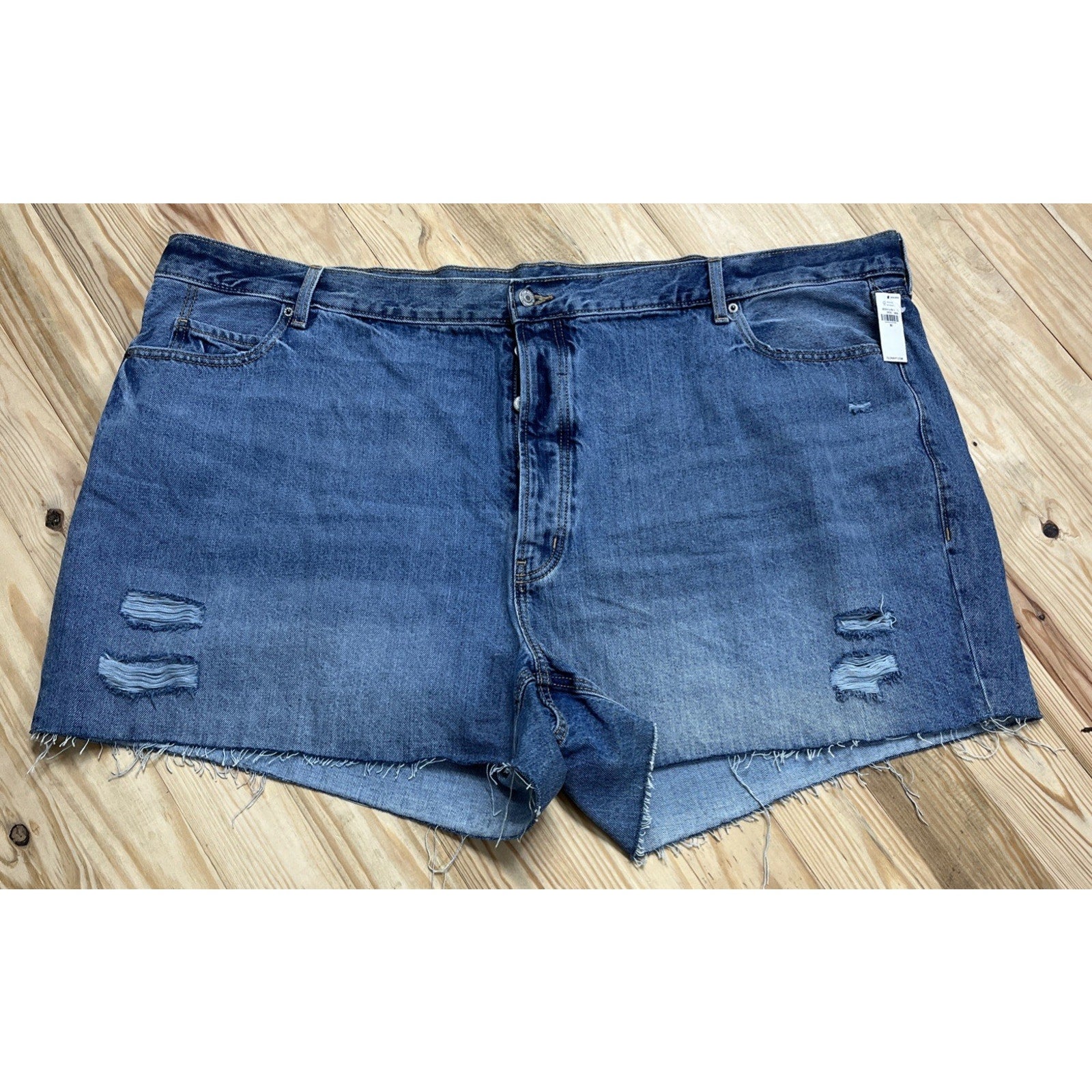 NWT Old Navy Sky Hi High Rise Shorts Womens Size 30 Black Button Fly Denim