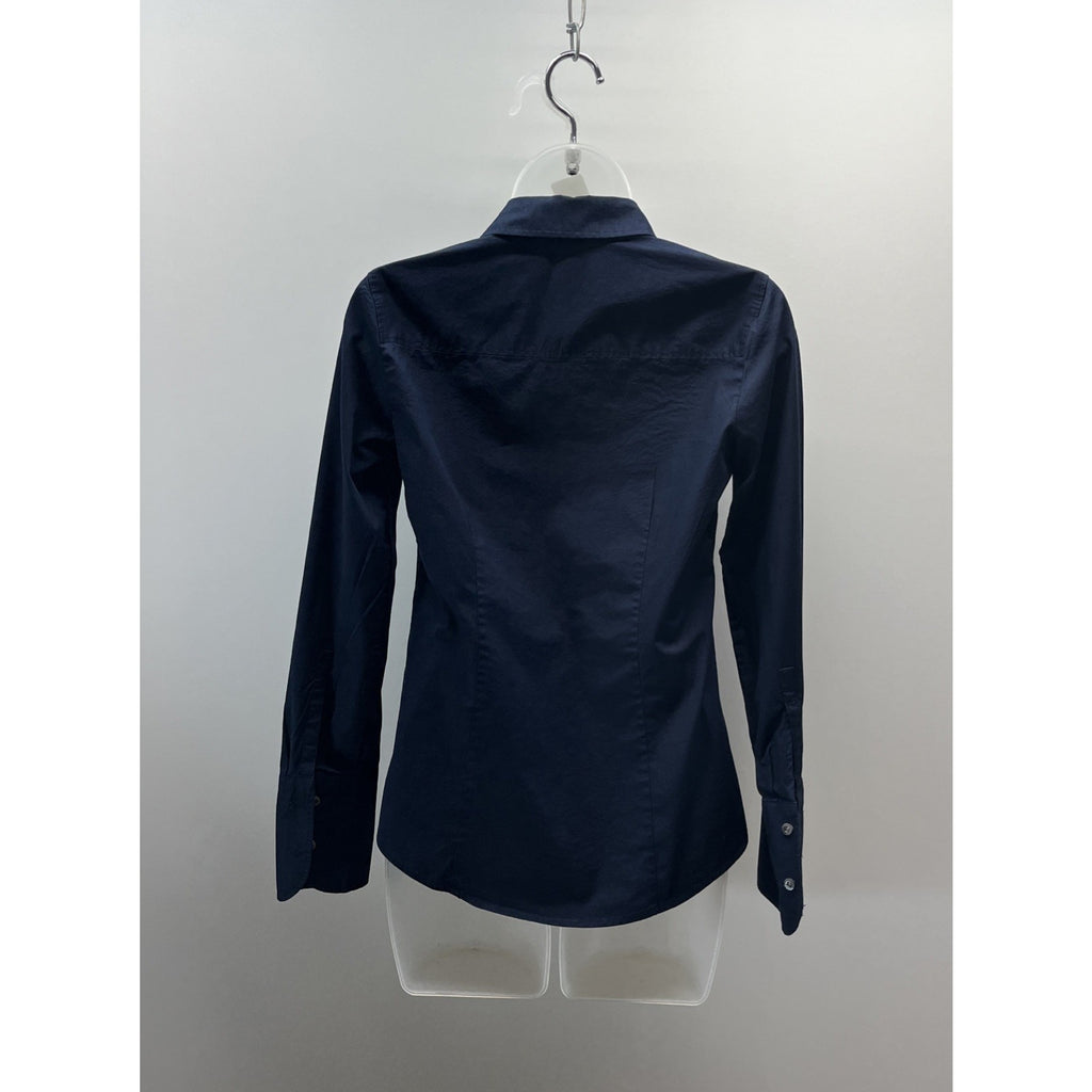 J. CREW COLLECTION PERFECT SHIRT WITH EMBELLISHED COLLAR SZ 0