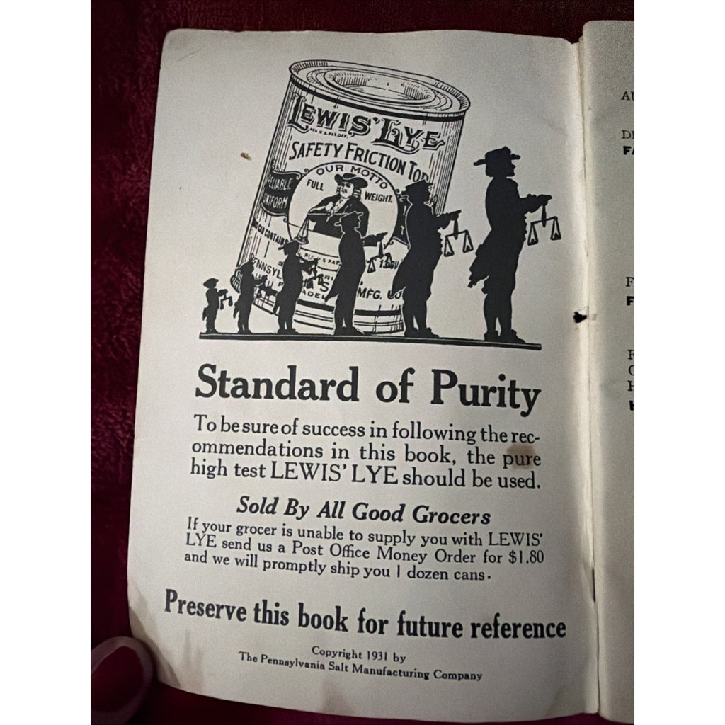 Vintage Book The Truth About Lye Pennsylvania Salt Manufacturing Co 16th Ed 1930