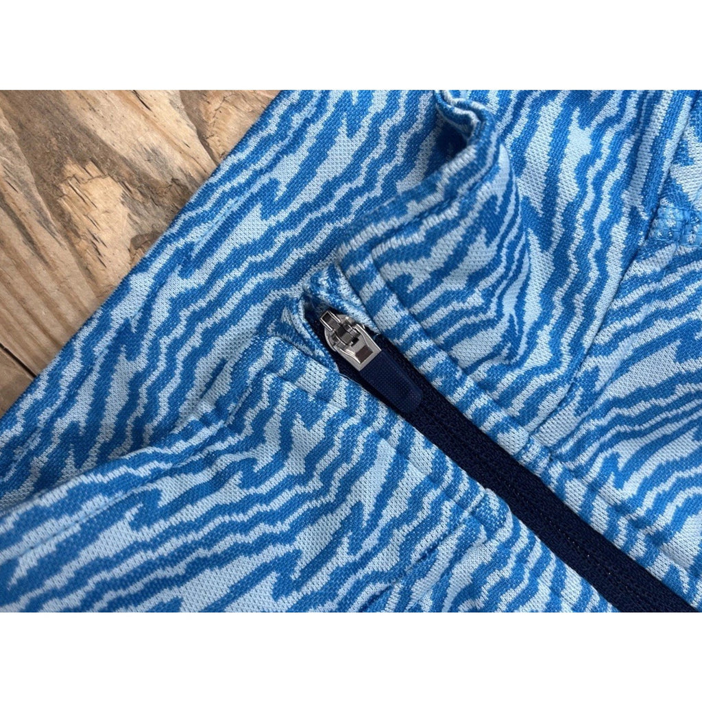 Nike Youth Girls Long Sleeve Running Shirt Blue Athletic Zip Dri Fit L