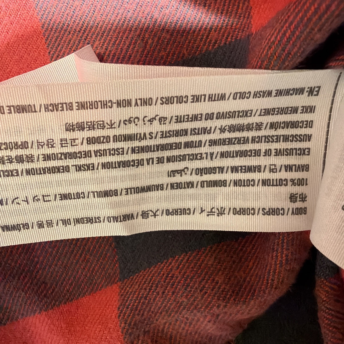 HOLLISTER Mens XS Red Black Buffalo Plaid Flannel Shirt Long Sleeve Button Up