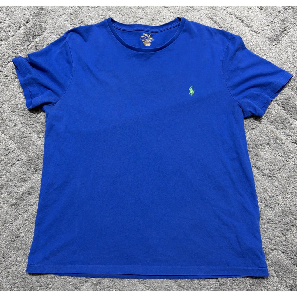 Polo Ralph Lauren Custom Fit Shirt Mens Large Short Sleeve Blue L
