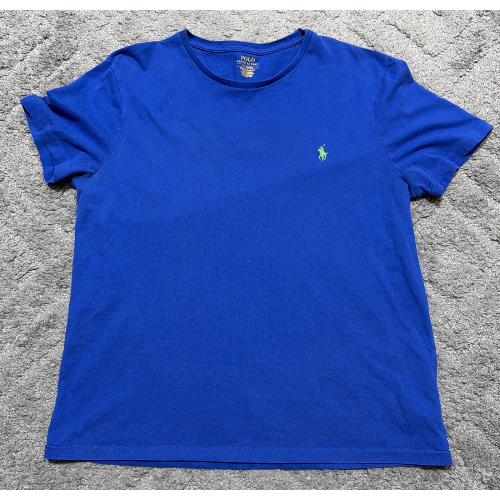 Polo Ralph Lauren Custom Fit Shirt Mens Large Short Sleeve Blue L