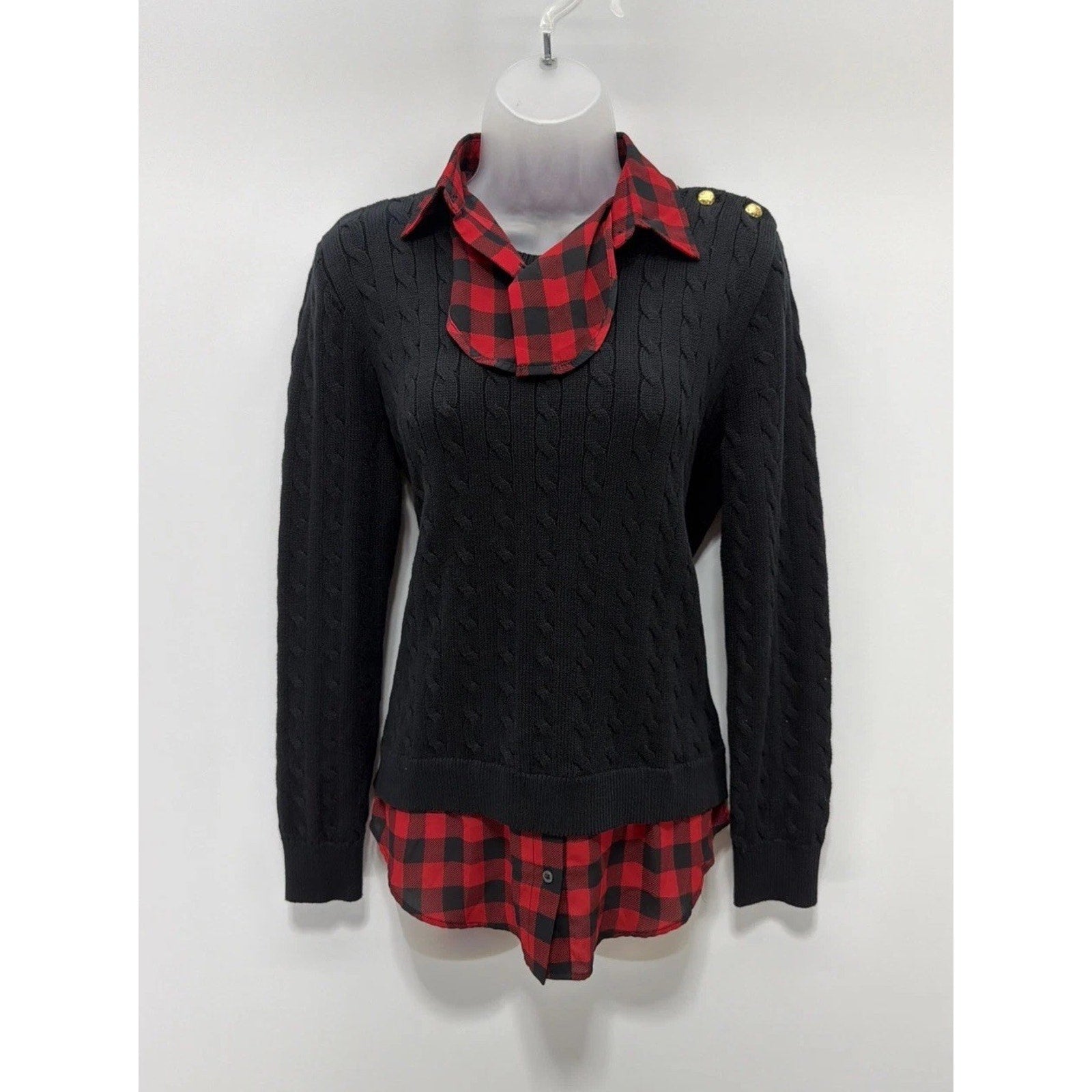 Lauren Ralph Lauren Women's Shirt Sweater Small BLACK
