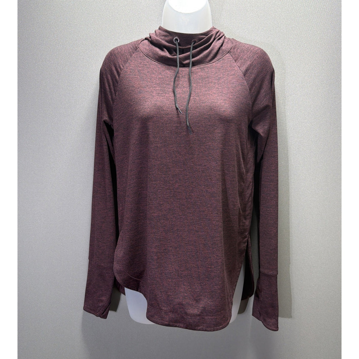 Athleta Uptempo Hoodie Sweatshirt Burgundy Red Stretch XS Sport Gym Run