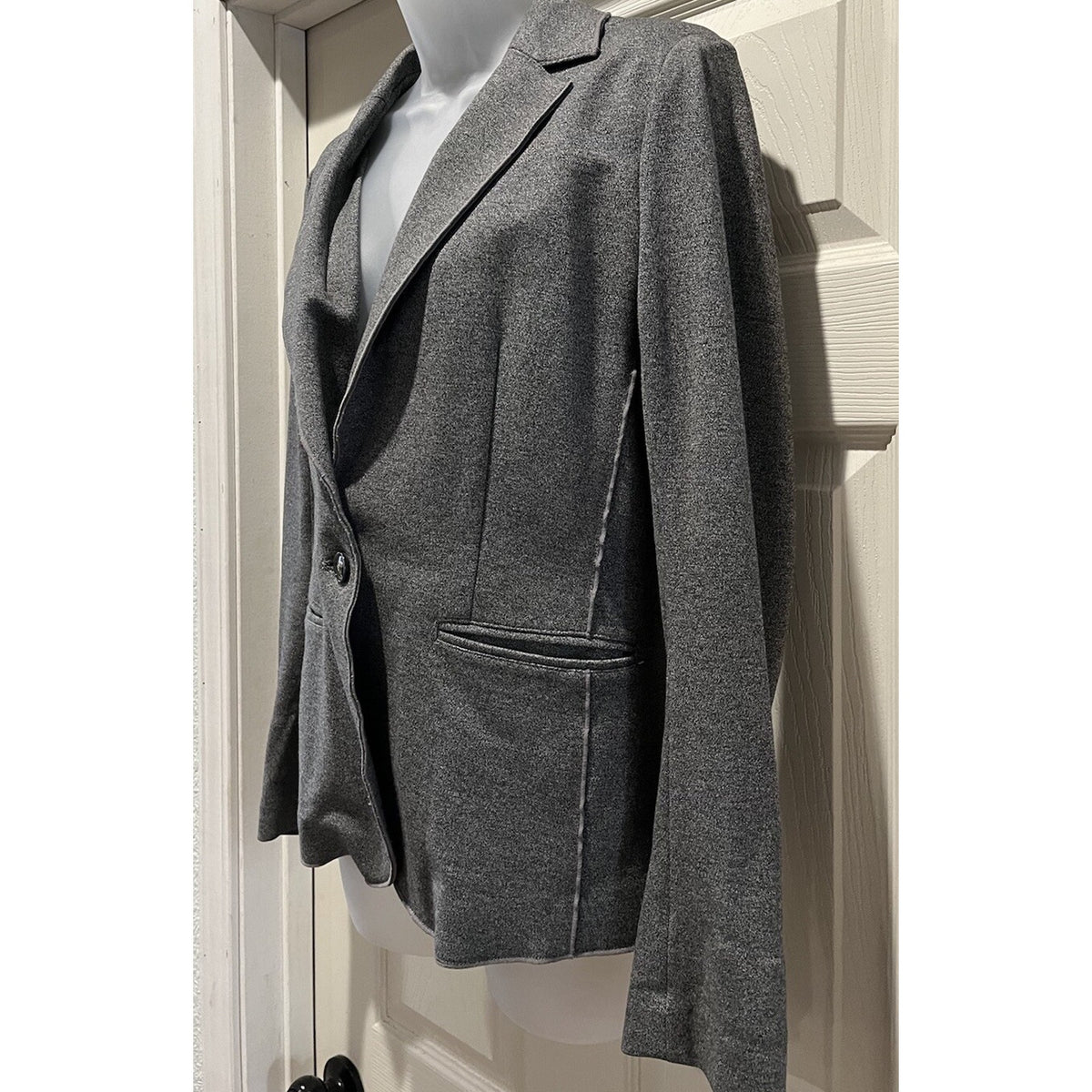 Banana Republic Ponte Suit Separates Lined Jacket Size 4 Gray